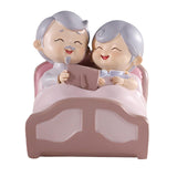 Maxbell Resin Couple Ornament Grandma Grandpa Figurine for Indoor Outdoor Decor