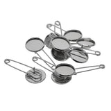 Max 10 Pieces Blank Brooch Settings Lapel Pin Safety Hijab Pins Base 16mm Silver