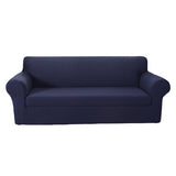 Max 2-Piece Sofa Cover Slipcover Furniture Protector 3 Cushion Couch Dark Blue