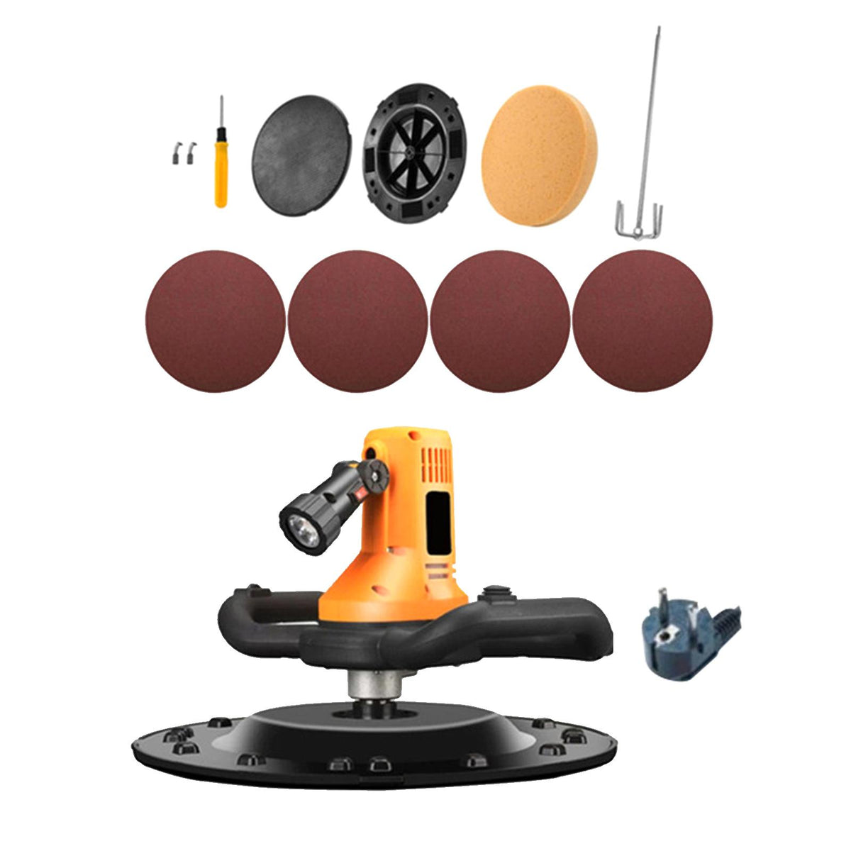 Maxbell Wall Smoothing Polishing Machine Concrete Mixer 1to 6 Speed Dimming for Wall