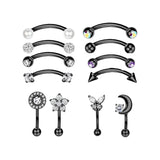 Maxbell 12Pcs Trendy Stud Earrings Geometric Lightweight for Christmas Day Men