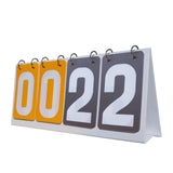 Maxbell 4 digits Flip Score Board Large Game for Tennis Ball Basketball Volleyball Yellow Gray