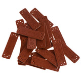 Max 20pcs Retro Brown Leather Handmade Label Tags DIY Sew Craft Patches 2#