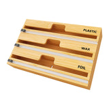 Maxbell Tin Foil Dispenser with Labels for Kitchen Storage Organization