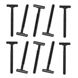 Maxbell 10 Pieces Disposable Shaver Long Non Slip Handle Shaver for Barber Shop Men
