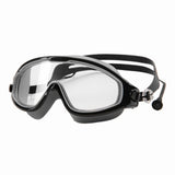 Maxbell Kids Swim Goggles with Earplug Adjustable for Kids 6-14 Teenagers Boys Girls Black