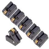 Max Maxb Black Fixed 6 String Headless Guitar Bridge Tailpiece Roller Saddle