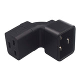 Maxbell C20 Male to C19 right angle Power Adapter for Ceiling Mounted optical device