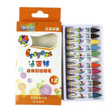Maxbell Non-Toxic face body painting Crayons make up painting sticks kits 12 colors