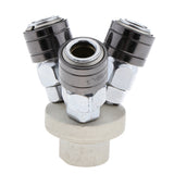Max Air Compressor Connector Joint Quick Fittings 12mm Diameter for Machinery 2 Way