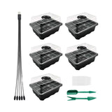 Maxbell Seed Starter Tray Indoor Greenhouse Propagator Station for Indoor Greenhouse Black