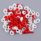 Max Plastic Safety Noses Eyes with Washers for Doll 50 Pieces 14x7x5mm Red