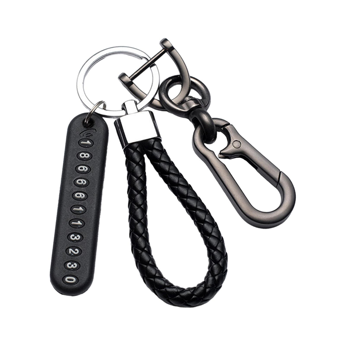 Maxbell Car Keychain Woven Rope Easy to Install with Rotatable Snap Swivel Style A