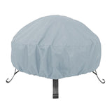 Maxbell Firepit Cover Oxford Fabric Weatherproof Durable Dust Proof for Barbecue grey and small