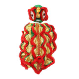 Maxbell Pet Costume Coat Hoodies Soft Lion Dance Clothes for Stage Performance Red Large