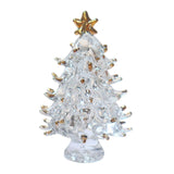Maxbell Small Crystal Christmas Tree Figurine Crafts Office Living Room Holiday Transparent