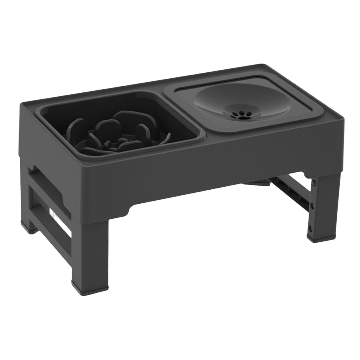 Maxbell Kitten Food Bowl Feeding Dish for Large Medium Small Dogs Home Outdoor Use Slow Feeder black