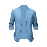 Maxbell Suit Jacket Men Fashion Suit Blazer Men for Holidays Office Gift Blue XL