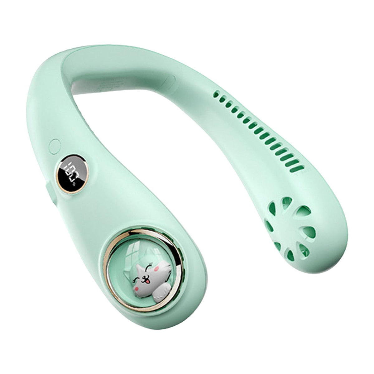Maxbell Hanging Neck Fans Wearable Sports Camping Personal Necklace Fan Cooling Home Light Green