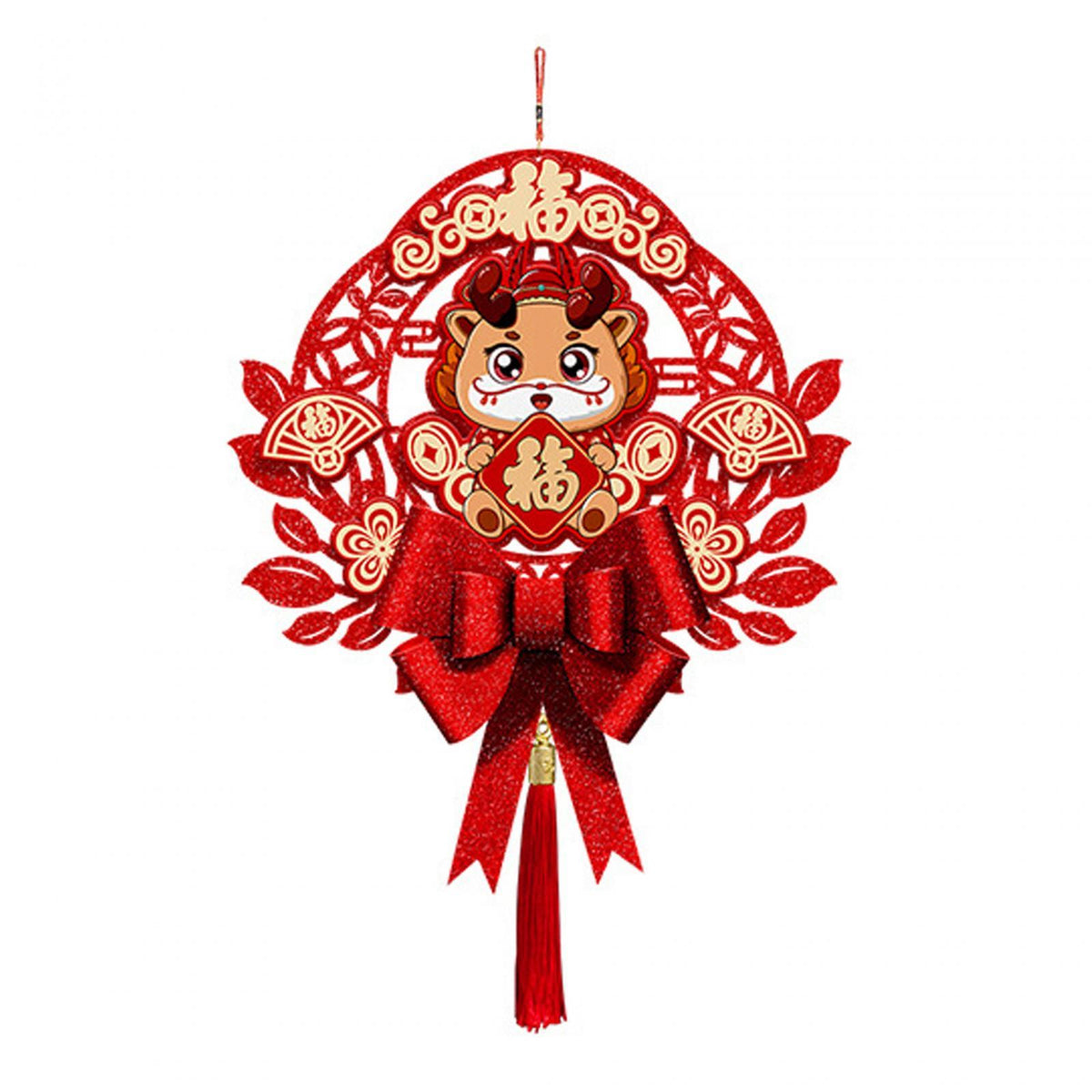 Maxbell Chinese New Year Blessing Hanging Decoration Decor for Door Living Room Tree Style E