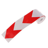 Maxbell Reflective Warning Conspicuity Tape Arrow Pattern Sticker -Red with White