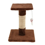 Maxbell Cat Scratching Post Climbing Frame Hanging Mouse Toy  H shaped Brown