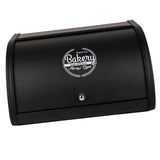 Maxbell Iron Bread Box Retro Bread Bin Cake Basket Storage Organizer Black