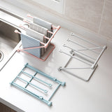 Max Foldable Wall Hanging Cupboard Cutting Board Holder Storage Rack Blue