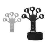 Maxbell Finger Exerciser Hollow Out For Grip Strengthener for Pianists Carpal Tunnel Black and Gray