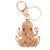 Max Riches Money Toad Coin Frog Keychain Rhinestone Keyring Creative  #1