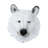 Maxbell Simulation Polar Bear Wall Hanging Animal Wall Decor Figurines Ornament Room