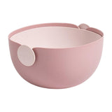Maxbell Fruit Drain Basket Colander Detachable Food Storage Baskets for Home Kitchen Pink