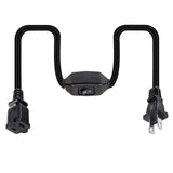 Maxbell Outdoor Extension Cord 2 Prong Polarized on/ off for Fan LED