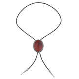 Maxbell Cowboy Bolo Tie Western Pendant Fashion for Graduation Engagement Wedding Dark Red