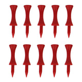 Maxbell 10pcs Golf Tees Plastic Golf Nail Limit Pin Outdoor Sport Supply 51mm Red