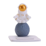 Maxbell Desktop Phone Holder Astronaut Figurine Tablet Holder Stand Spaceman Bracket Gold