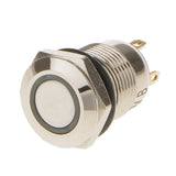 Maxbell Metal Blue LED Momentary 0N-OFF 12mm Push Button Switch 12V SPST Waterproof
