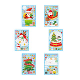 Maxbell 6Pcs Christmas Window Clings Santa Claus Stickers for Home Ornament Style B