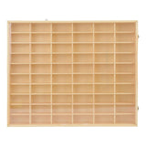 Maxbell Action Figures Display Showcase Storage Wood for Diecast Toys 60 grids