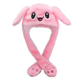 Maxbell Cartoon Plush Bunny Hats Ear Moving Jumping Hat Holiday Gifts  Pink