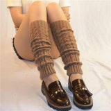 Maxbell Womens Winter Knit Crochet Knitted Leg Warmers Legging Boot Cover Khaki