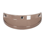 Maxbell Helmet Visor 3 Snap for Helmets with 3 Buttons Half Helmets Parts Brown