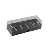 Maxbell Acrylic Chips Tray Holds 100 Chips Carrier for Family Party Game Clay Chips Black With Lid