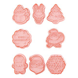 Maxbell 8Pcs Christmas Cookie Mold DIY Not Sticky for Kitchen Baking Tool Accessory A