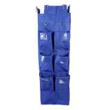 Maxbell Housekeeping Cart Trash Caddy Hotel Rooms Cleaning Tool,4/6 Pockets 6-Blue