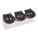 Maxbell Raised Cat Bowls Durable Cat Food and Water Bowl for Indoor Cats Puppy Black