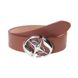 Maxbell PU Leather Belt for Men Women with Pin Buckle Fashion for Jackets Pants Dark Brown