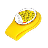 Maxbell Magnetic Golf Hat Clip Golf Ball Marker with Detachable Pattern Plate Yellow