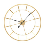 Maxbell Modern Wall Clock Circular Hanging Clocks for Restaurant Shop Living Room Aureate