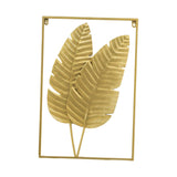 Maxbell Leaves Wall Sculpture Art Hanging Decorative Crafts Ornament for Bedroom Double Leaf